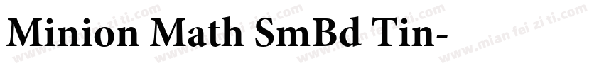 Minion Math SmBd Tin字体转换